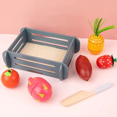 WOODEN VEGETABLE COGNITION CUTTING TOY